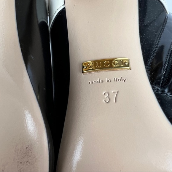 Gucci Nimue Mary Jane Patent Colorblock Ankle Boot - Picture 13 of 13